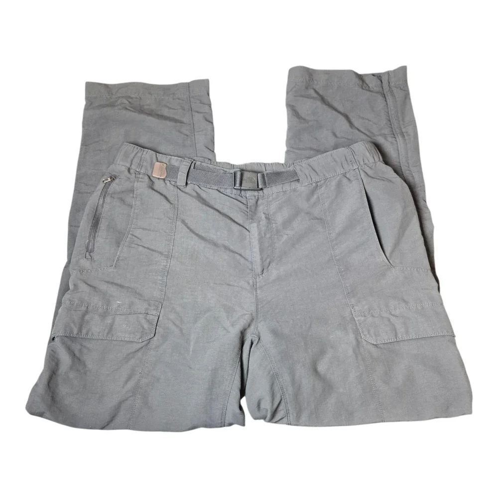 The North Face Men's L Convertible Cargo Hiking Pants Gray Zip Off Nylon Outdoor